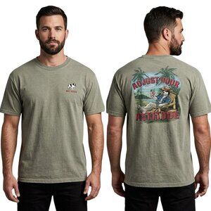 Vintage 2002 Big Dog Attitude Men T-Shirt Large Adjust Your Attitude Graphic Tee